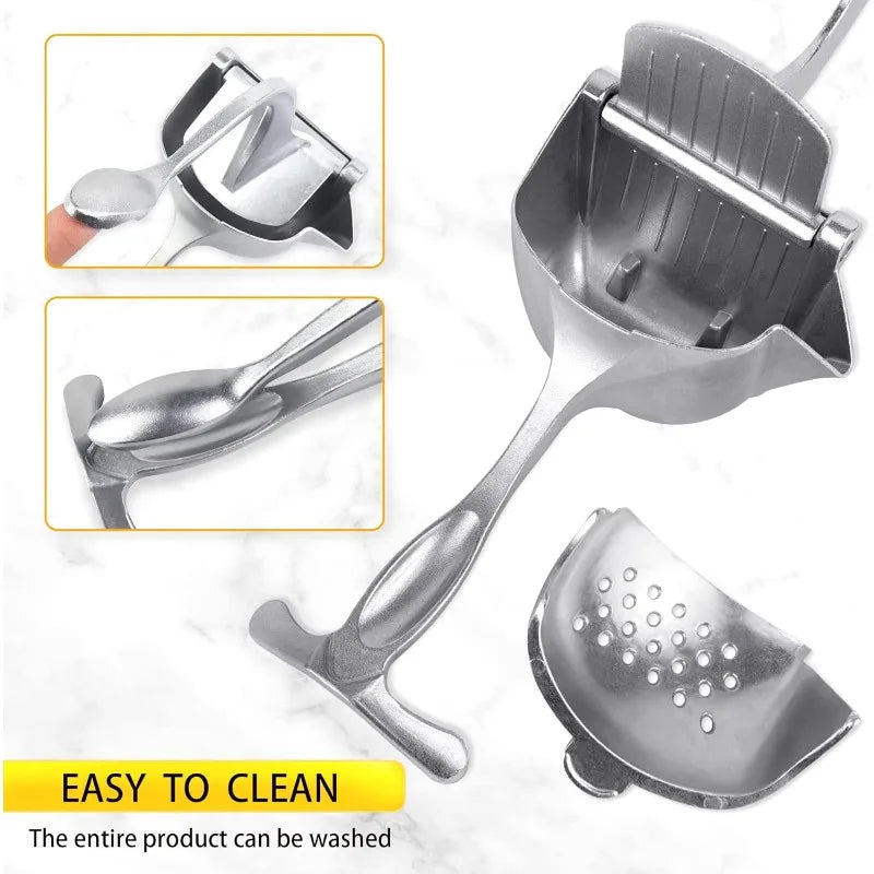 Spremiagrumi Manuale Dutrieux Lega Metallica Finitura Spazzolata Silver Staccabile Resistente Per Agrumi Premium