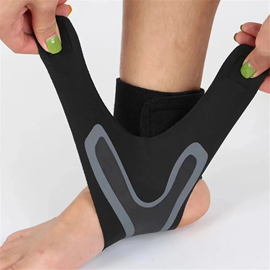 1 pezzo di supporto per caviglia, manica di compressione, traspirante, fasciatura per il piede da corsa, calcio, ciclismo, avvolgimento protettivo, calzini sportivi