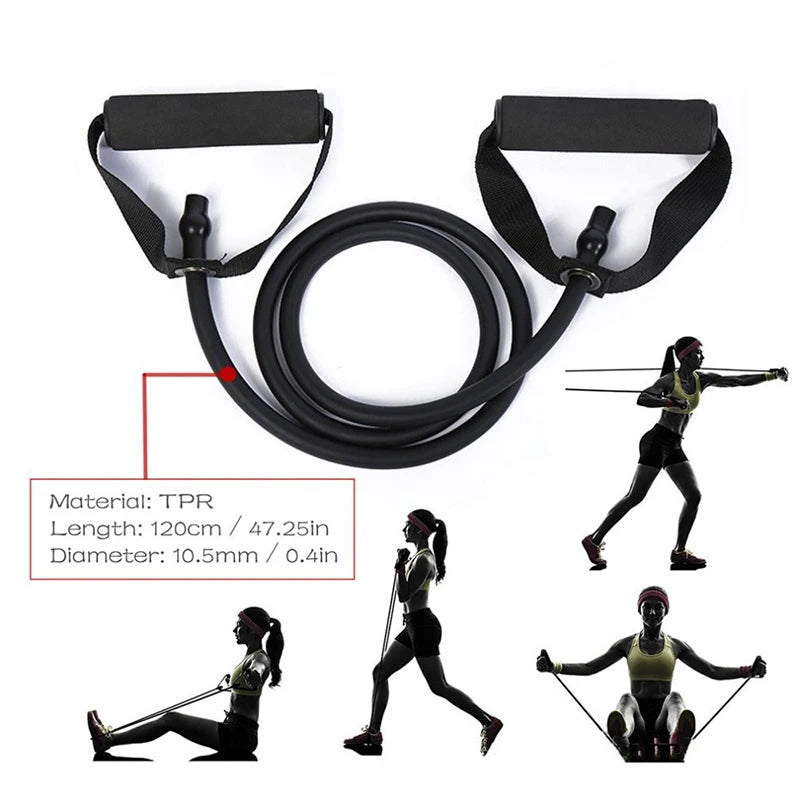 Fasce di Resistenza con Manici Lingpeng per Allenamento a Casa per Uomini e Donne, Attrezzatura di Forza e Fitness