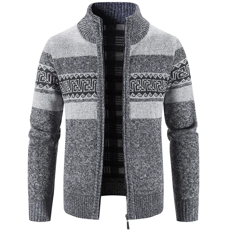 Cardigan Uomo Lavorato A Maglia Autunno Inverno Con Colletto Mandarino Corea Stile Casual Joker