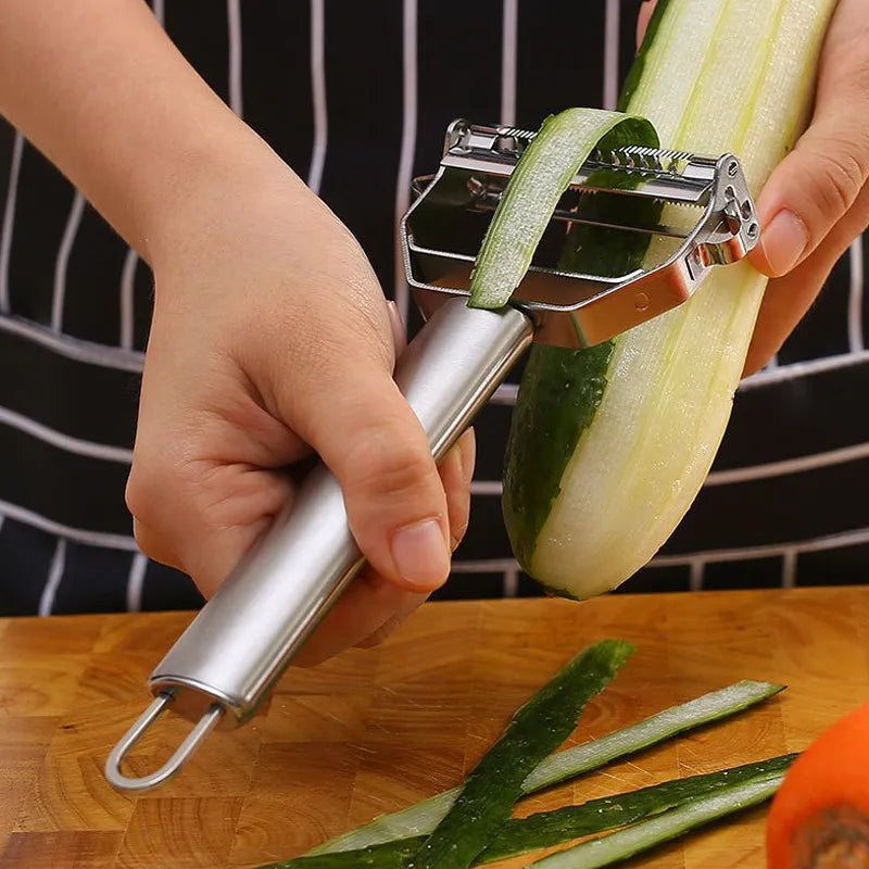 Pelapatate Da Cucina In Acciaio Inossidabile A Doppia Testa Multifunzione Per Frutta E Verdura Per Uso Domestico