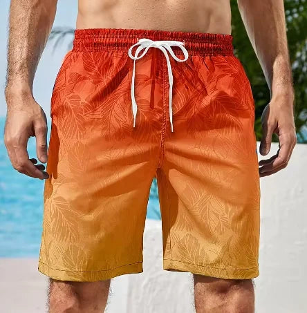 Pantaloncini da Spiaggia con Grafica Sfumata per Uomo Pantaloncini da Surf 3D Colorati e Pantaloni Corti Estivi Vacanza