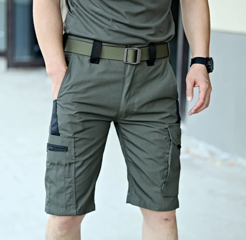 Pantaloncini Mimetici Da Uomo Estate Asciugatura Rapida Tasche Multiple Militari Escursionismo All Aperto Jogger