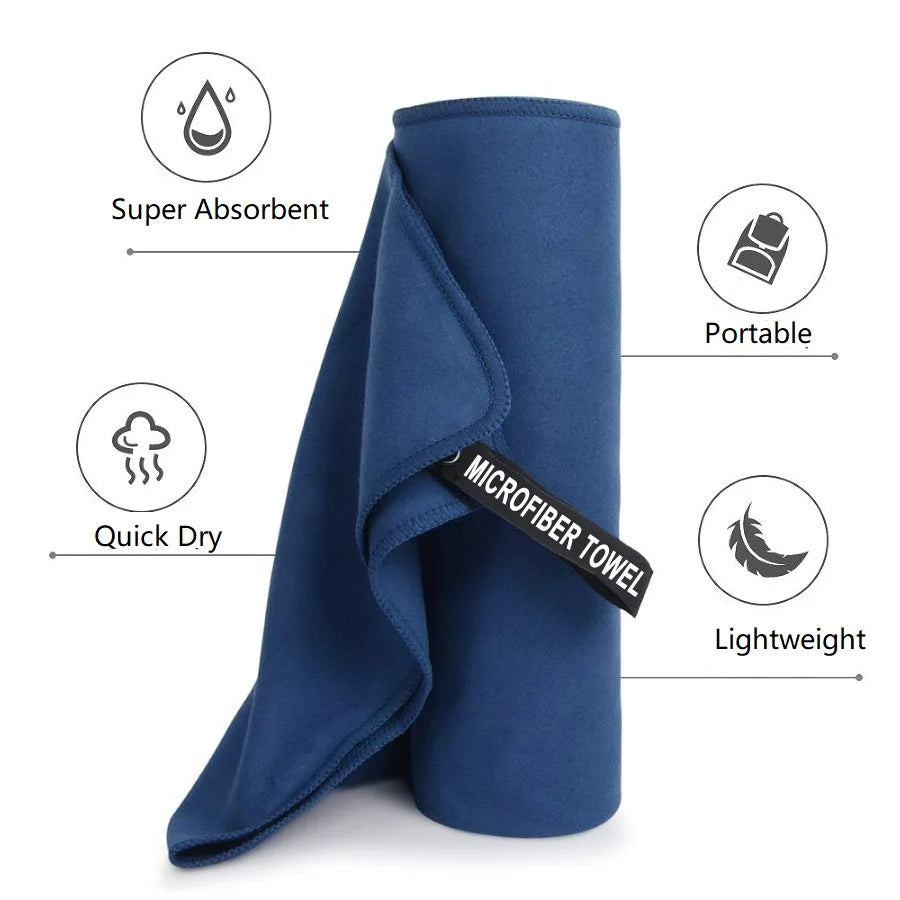 Asciugamano sportivo Asciugamani da nuoto ad asciugatura rapida per nuoto, piscina, sport acquatici, asciugamano da spiaggia/viaggio in S, L, XL, extra large, attrezzatura da campeggio