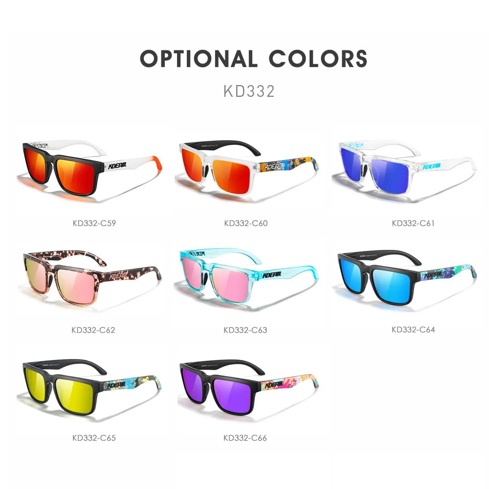 Kdeam Occhiali da Sole Polarizzati Unisex per Uomo e Donna Lenti Rosse a Specchio per Coppia Moda Esterno