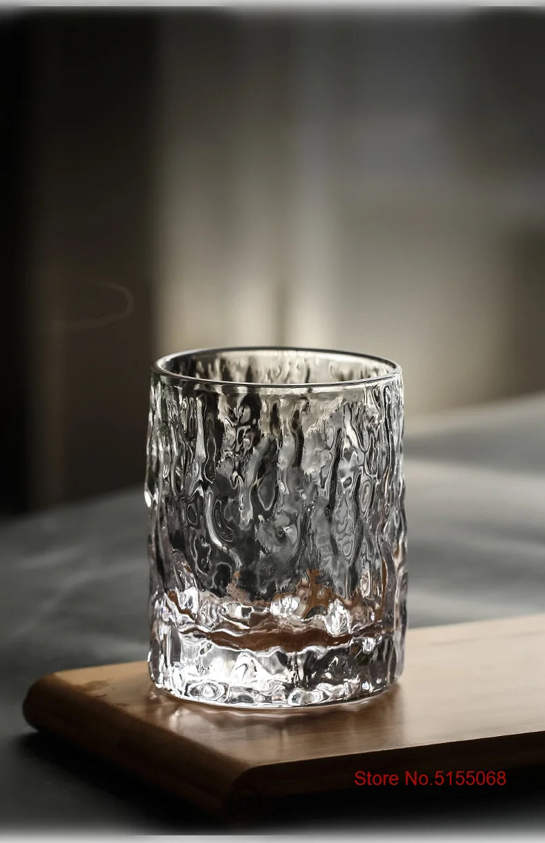 Bicchiere Whisky Vecchio Stile Con Base Pesante In Cristallo Design Giapponese Aderia