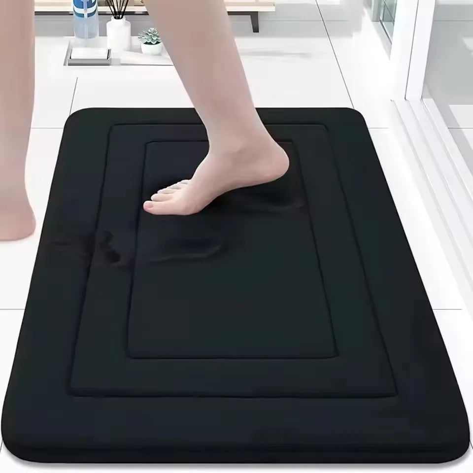 Tappetino Da Bagno Super Assorbente In Velluto Corallo Antiscivolo Ecologico Zerbino