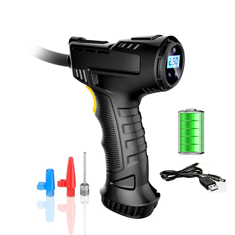 Gonfiatore Per Pneumatici Wireless Digitale 120W Compressore Aria Portatile 12V Ricaricabile Per Moto Auto