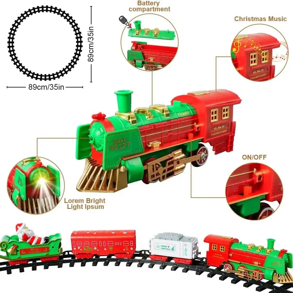 VATOS Set Di Treni Natalizi Sospesi Luminosi E Sonori Per Albero Di Natale Regalo Per Bambini Decorazione