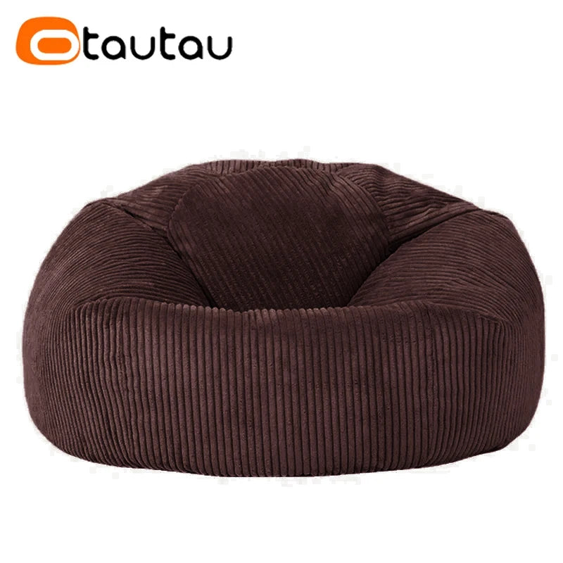 Otautau Pouf In Velluto A Coste Senza Riempitivo Pavimento Beanbag Sedia Lettino Ottomano Mobili Senza Telaio DD025