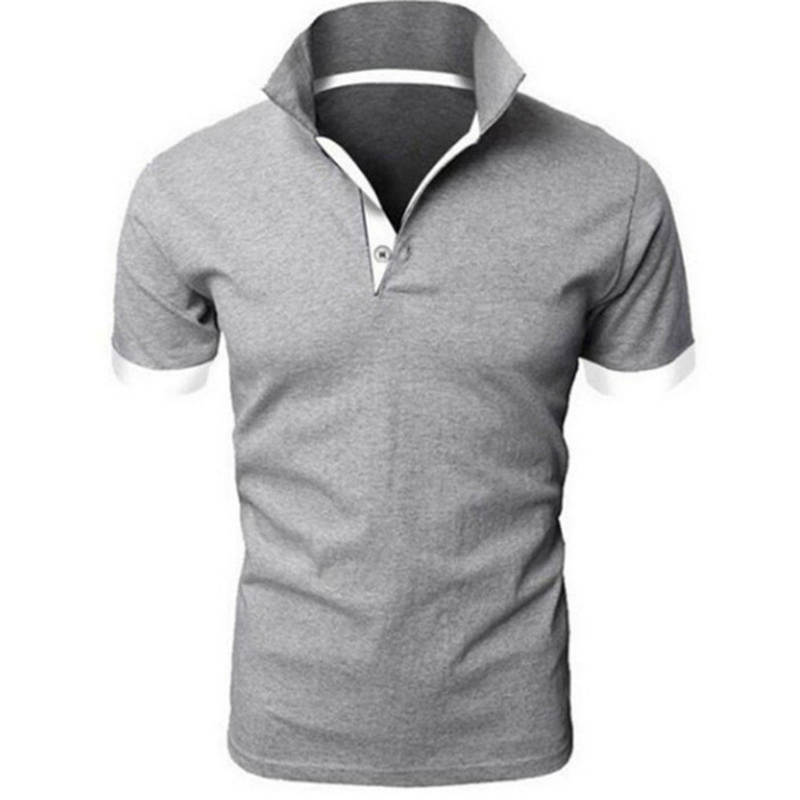 Polo Uomo A Maniche Corte Slim Fit Traspirante Antirughe Ad Asciugatura Rapida Camicia Casual