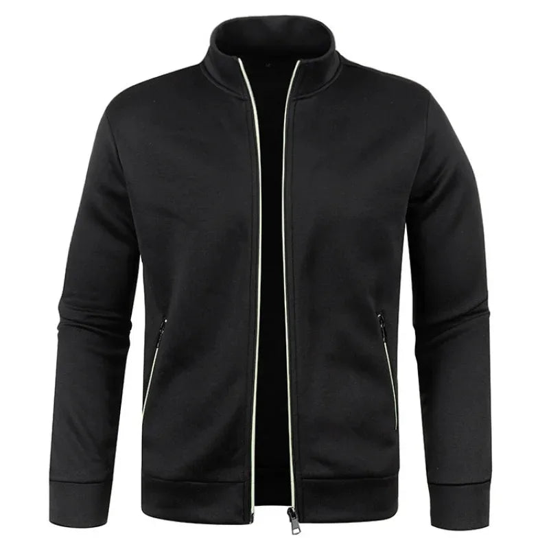 Felpe Da Uomo Autunnali Con Cerniera Cardigan Cappotti Manica Lunga Da Esterno Streetwear Dolcevita Oversize Caldo