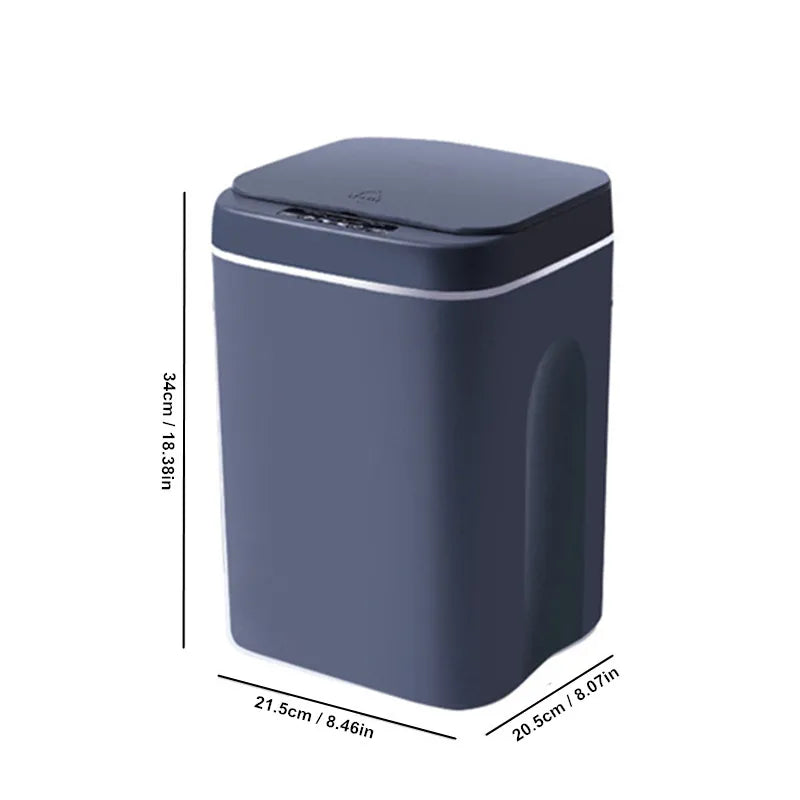 Bidone Spazzatura Elettrico 16 Litri Con Sensore Automatico Touchless Cucina Bagno Impermeabile Coperchio