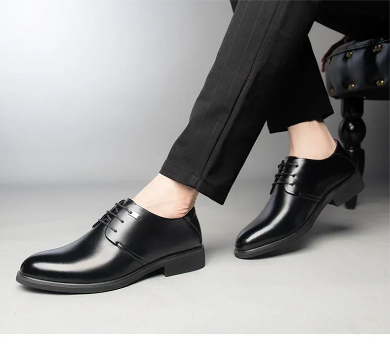 Scarpe Da Uomo Con Aumento Altezza 6 Cm Traspiranti Con Soletta Invisibile Per Uso Quotidiano