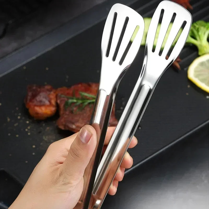 Pinze Per Alimenti In Acciaio Inossidabile 304 Barbecue Antiscivolo Per Cucina Clip Griglia Pesce Bistecca Pane