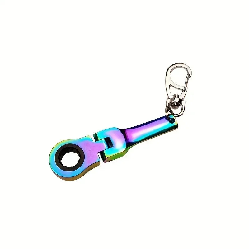 Chiave A Cricchetto Mini Da 10 Mm JDM Portachiavi In Metallo Con Anello Regolabile Strumento Da Corsa