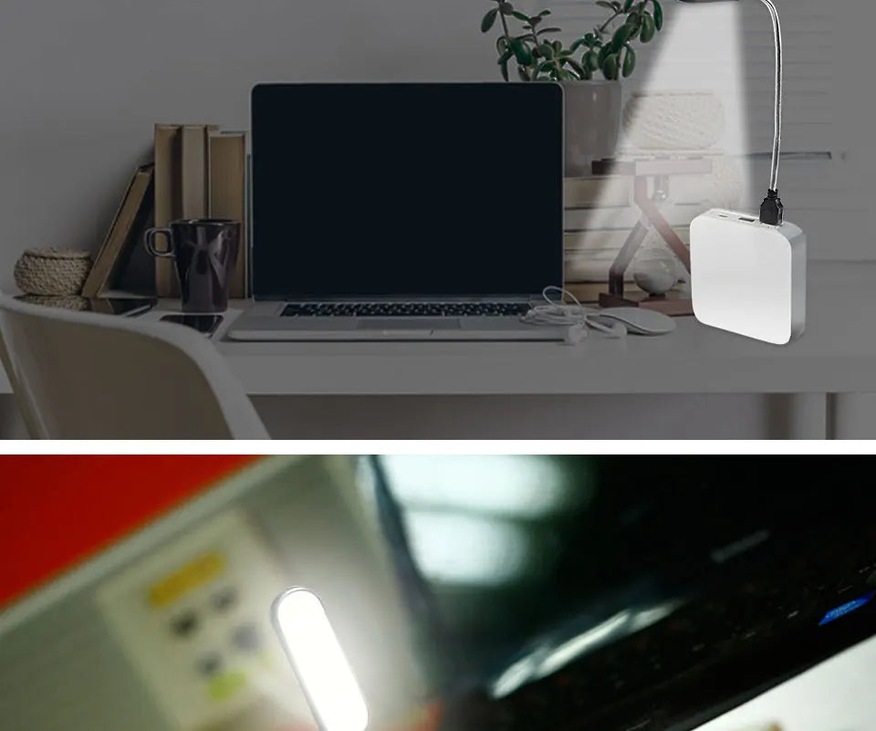 Homefish Lampada LED USB Mini Flessibile Lettura Notturna Portatile per Power Bank Laptop Notebook PC