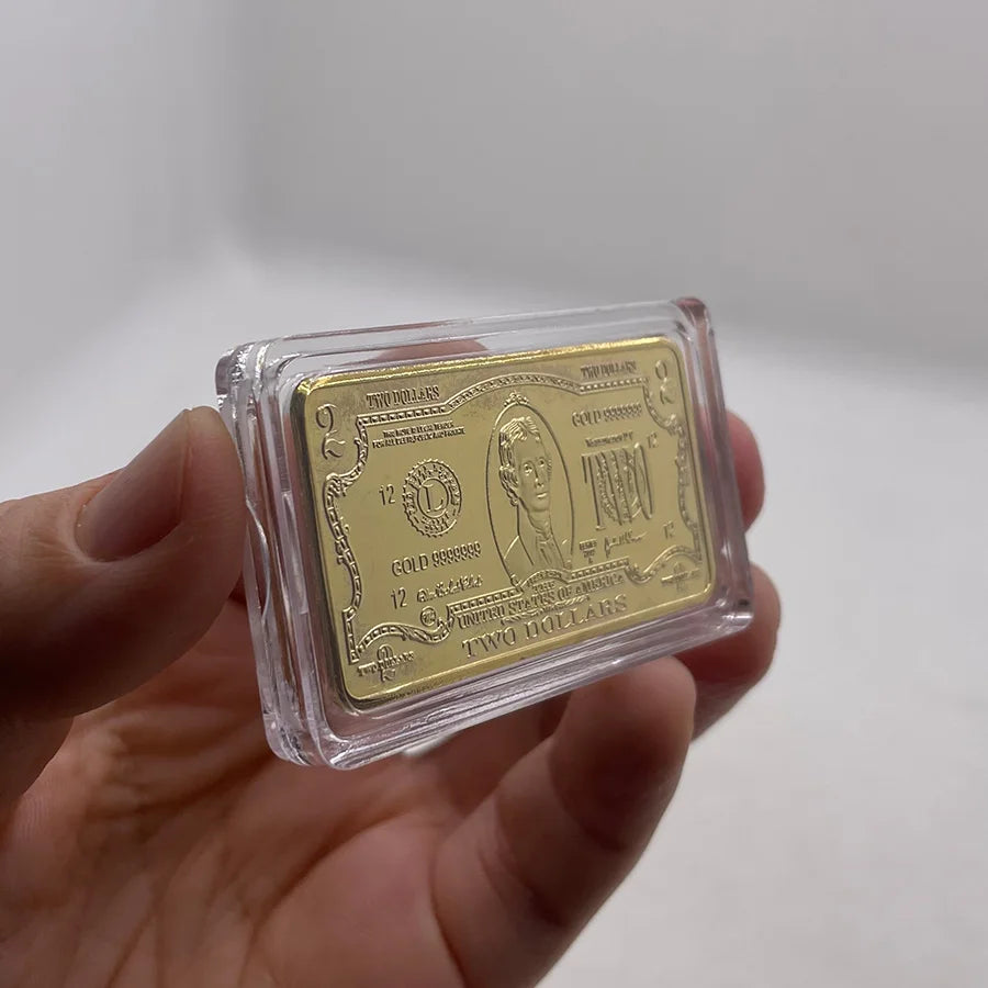 Lingotti Buffalo Placcati Oro Da 100 Dollari Stati Uniti D America Collezionabili Regalo Souvenir
