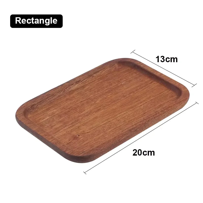 Vassoio In Legno Di Noce Ins Wind Rettangolare Piatto Da Pranzo Piccolo Per Tè Caffè Torta Pane Giapponese Massello