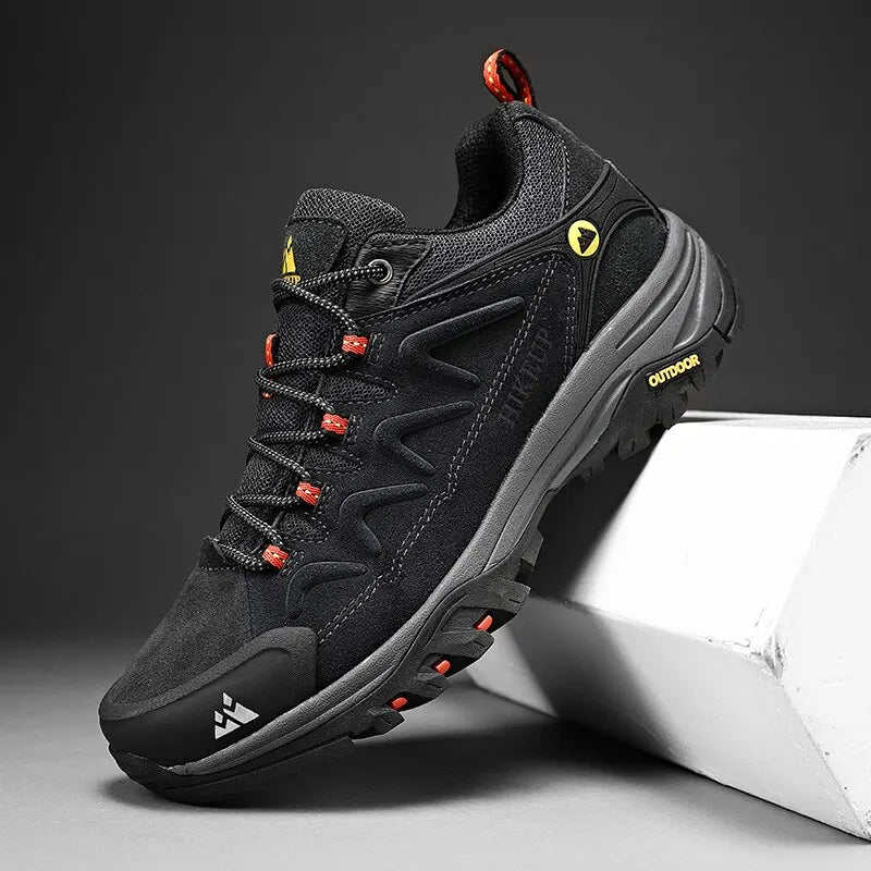 Scarpe Da Trekking Da Uomo In Pelle Hikeup Traspiranti Scarpe Da Ginnastica Da Trekking Turistiche Per Trail E Montagna
