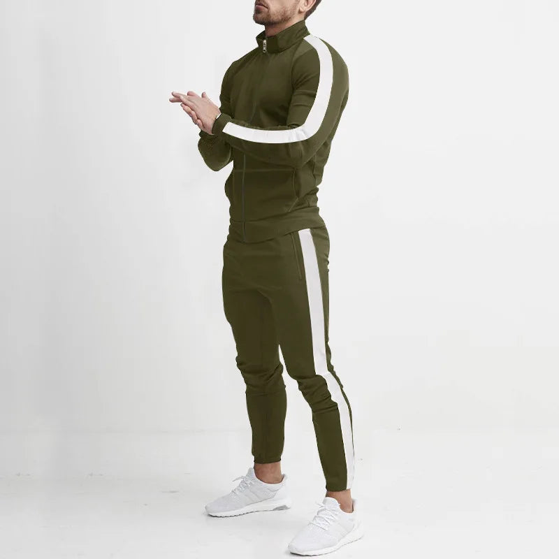 Tuta Sportiva Uomo Casual Autunno Inverno Colori Dell Abbigliamento Maschile Moderno