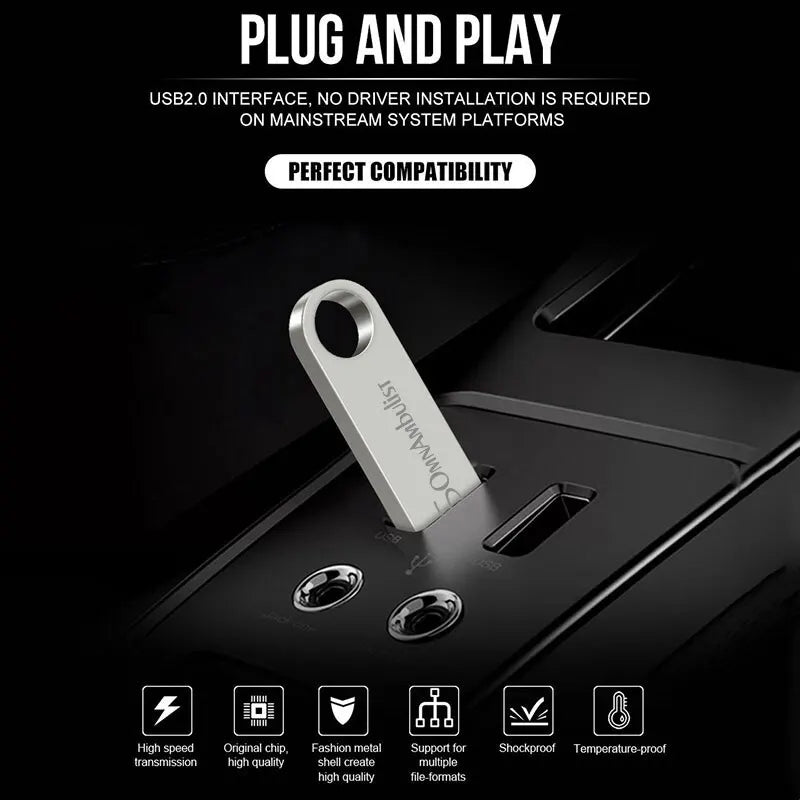 Pen Drive USB 2.0 Ad Alta Velocità SomnAmbuList 4GB 8GB 16GB 32GB 64GB 128GB Compatibile Con PC E Dispositivi Mobili
