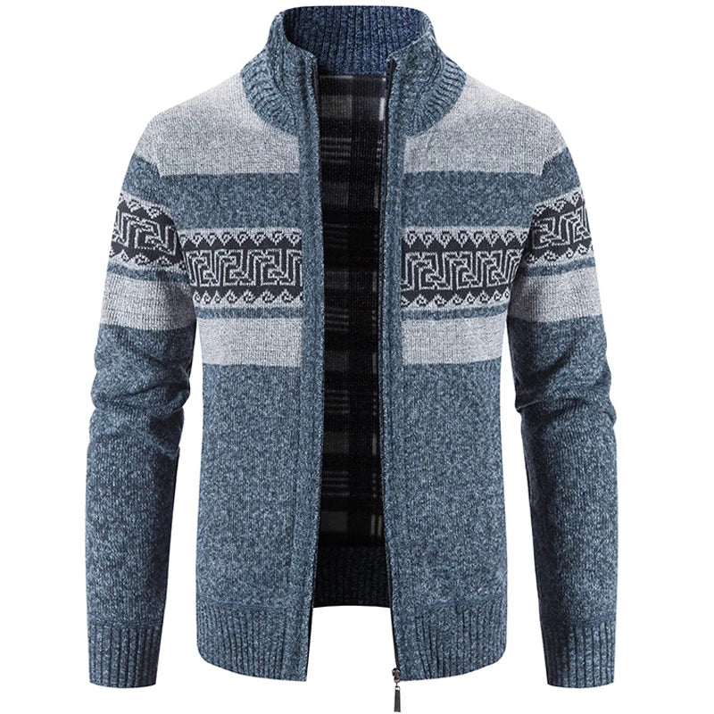 Cardigan Uomo Lavorato A Maglia Autunno Inverno Con Colletto Mandarino Corea Stile Casual Joker