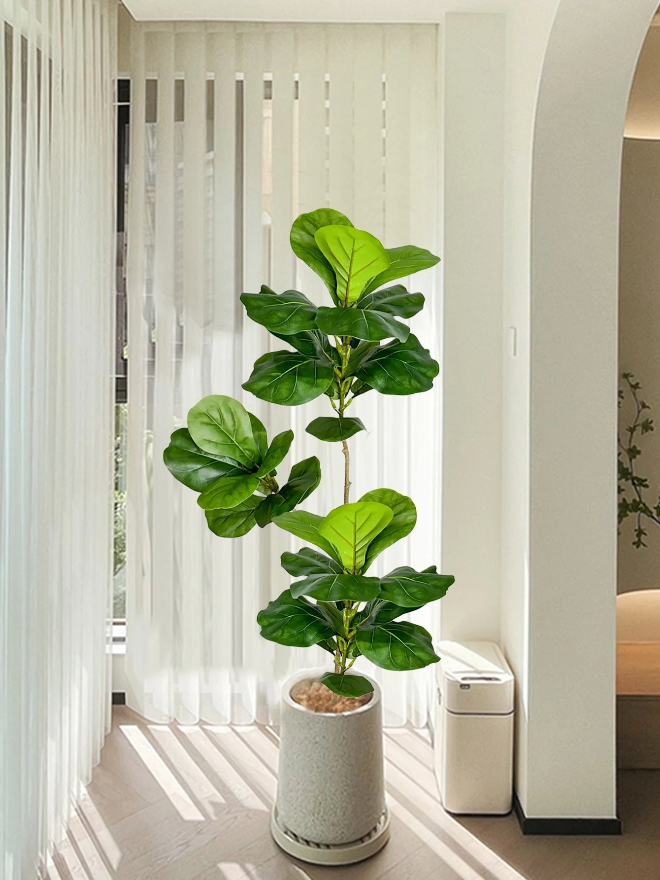 Kmitang Albero Artificiale Ficus Grande 70 135 Centimetri Realistica Interni Ed Esterni Decorazione Per Giardini Uffici