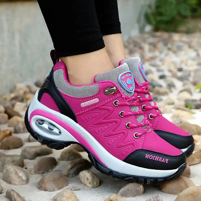 Scarpe Sportive Da Donna Con Plateau All'Aperto Escursionismo Moda Scarpe Casual Antiscivolo Da Corsa Basse Calzature