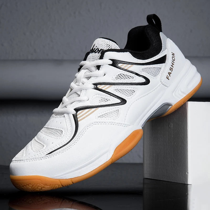 Scarpe Sportive Unisex Tennis da Tavolo e Badminton con Suola Spessa Antiscivolo e Chiusura a Lacci