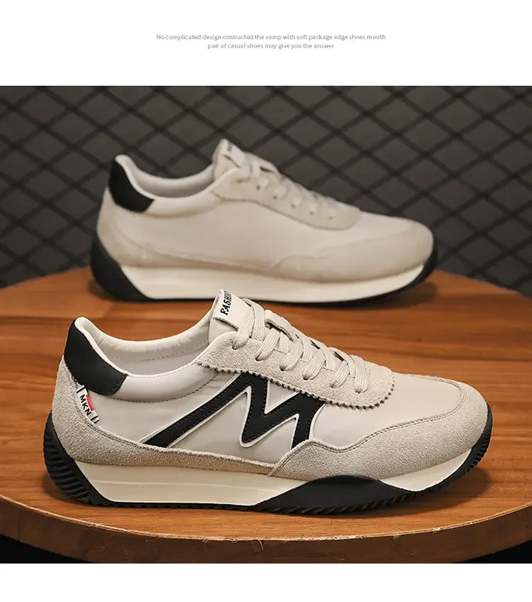 Sneakers Casual Uomo Designer Retro Scarpe Da Corsa In Microfibra Tessuto Pelle Traspirante Con Plateau Interno