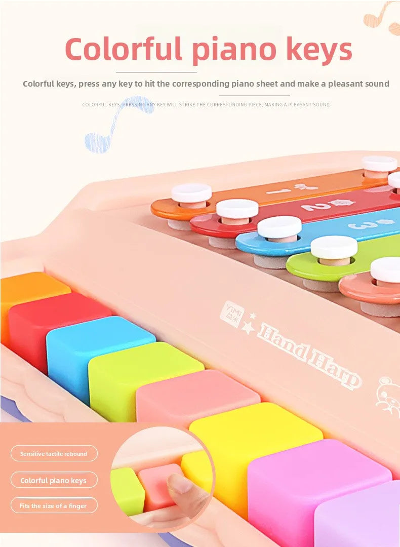 Xilofono Pianoforte 8 Note Giocattolo Musicale Educativo 2 In 1 Con Mazze Per Neonati Strumento Montessori Per Bambini