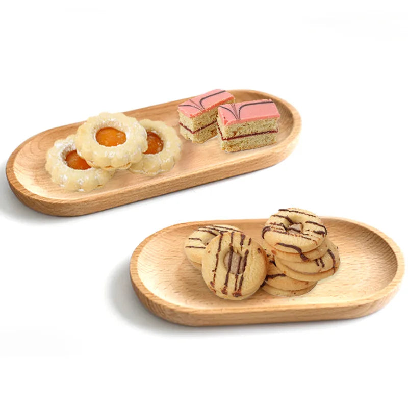 Vassoio In Legno Di Noce Ins Wind Rettangolare Piatto Da Pranzo Piccolo Per Tè Caffè Torta Pane Giapponese Massello