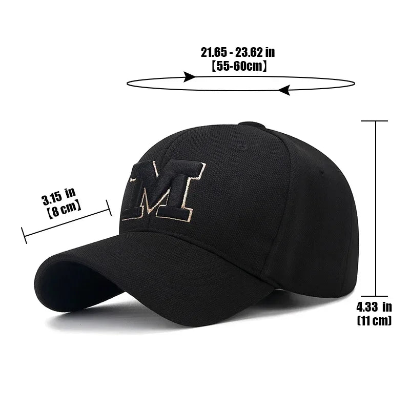 Berretto Da Baseball Unisex Con Ricamo Tridimensionale Lettera Moda Uomo Donna M Per Sport All Aperto