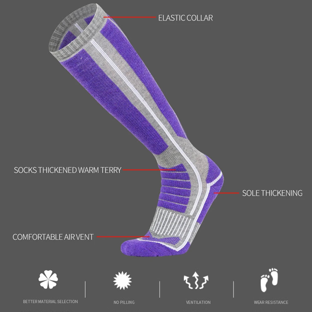 Calzini Termici In Lana Merino Unisex Lunghi A Compressione Per Sci Escursionismo Snowboard Trekking