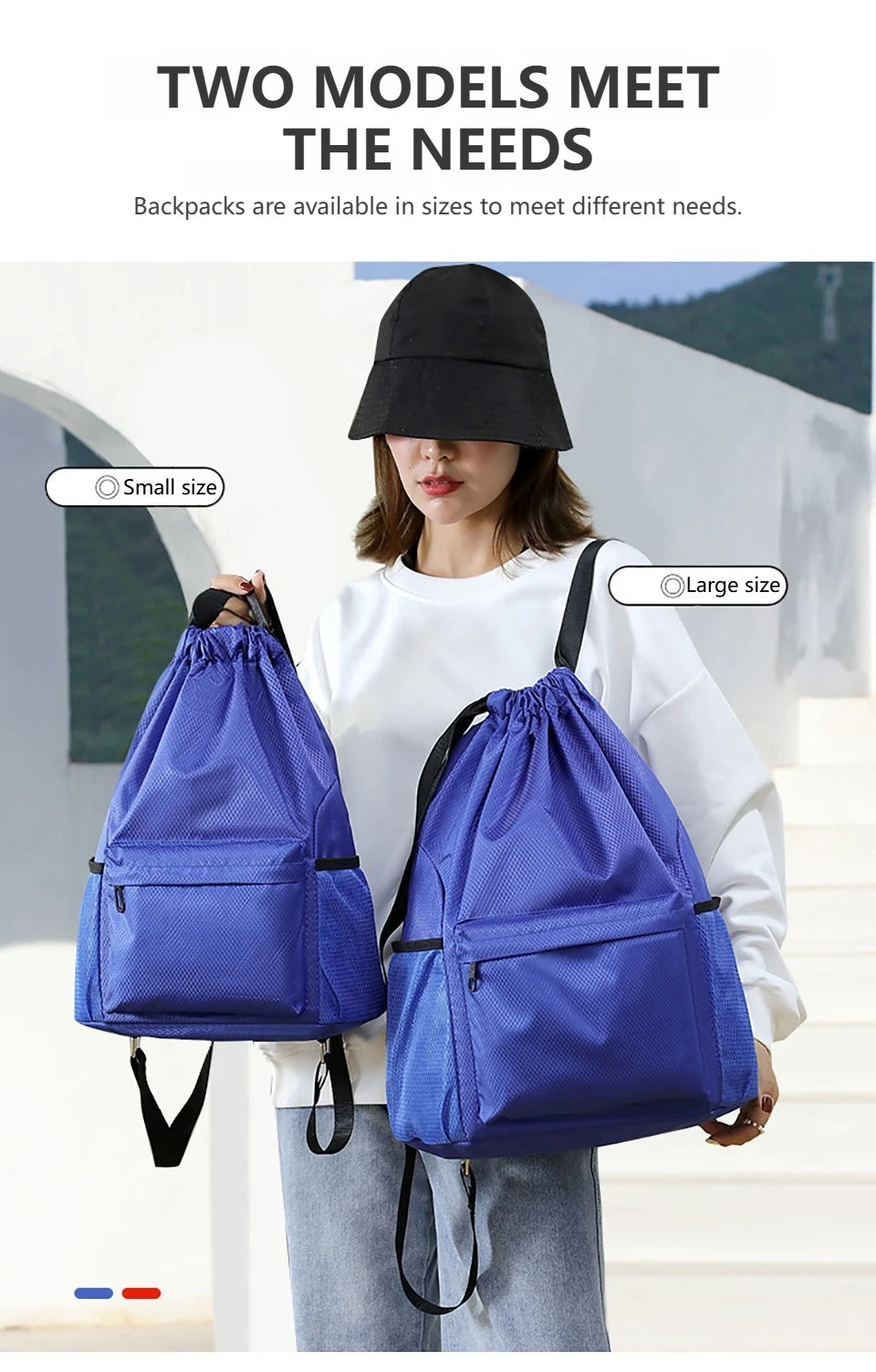 Borsa Sportiva Portatile Per Calcio In Tessuto Oxford A Tinta Unita Con Coulisse E Cinghie Regolabili Grande Capacità