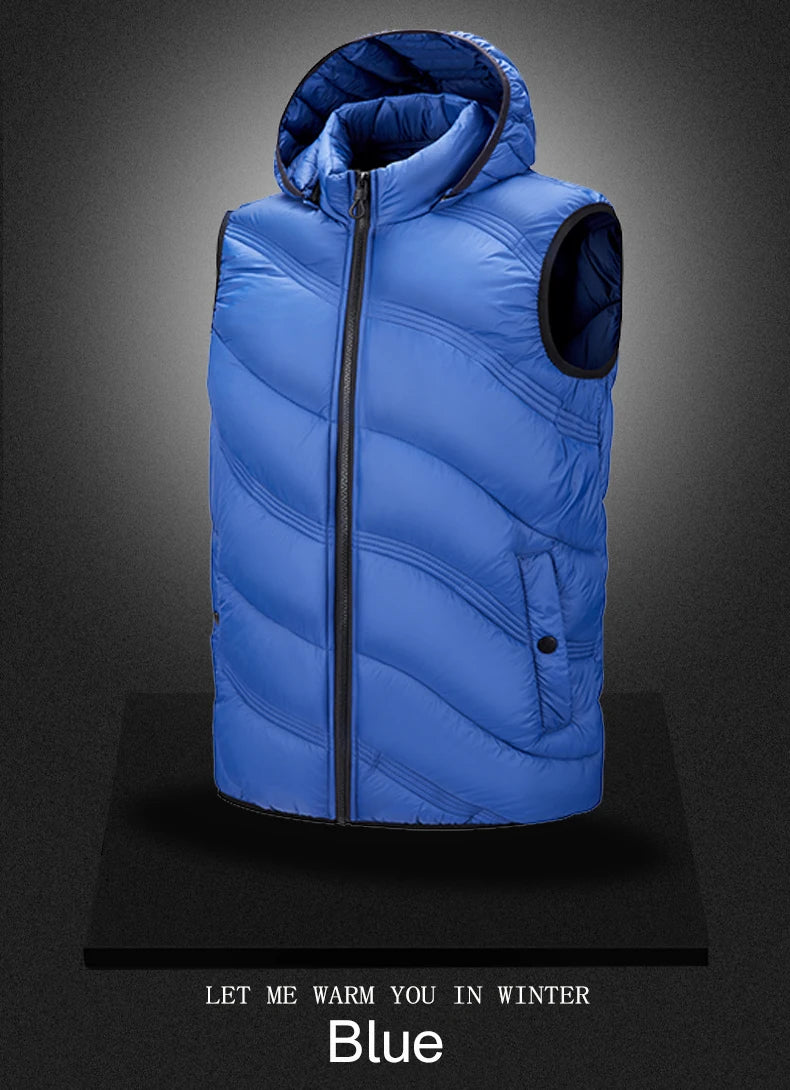 Gilet Termico Impermeabile Uomo CHRLCK per Trekking Campeggio Caccia Sci Pesca Invernale Taglia Grande Caldo e Leggero