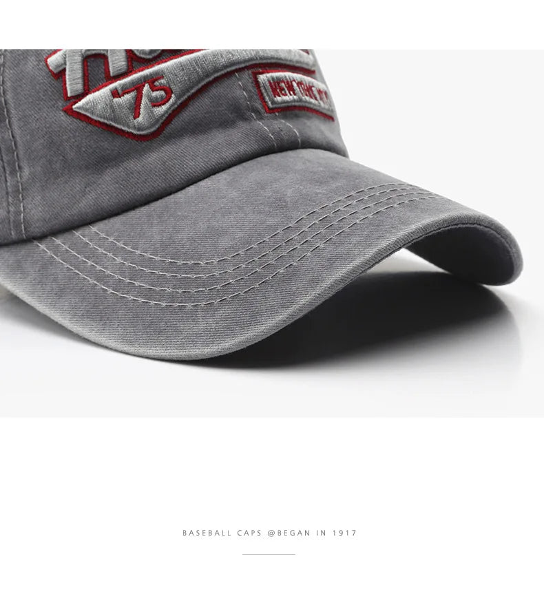 Berretto Da Baseball Unisex Cotone Lavato Con Ricamo Lettere Snapback Estate 2022 Hip Hop Casquette