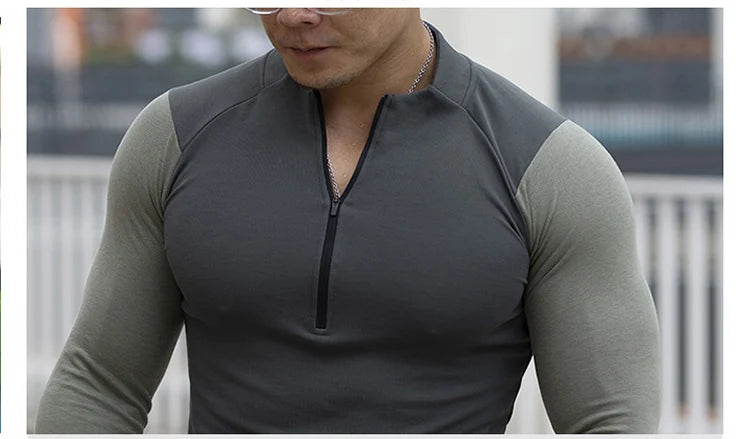 T-shirt sportiva da corsa a compressione da uomo Felpa sportiva attillata a maniche lunghe da allenamento da jogging Abbigliamento esterno Top fitness F4S2