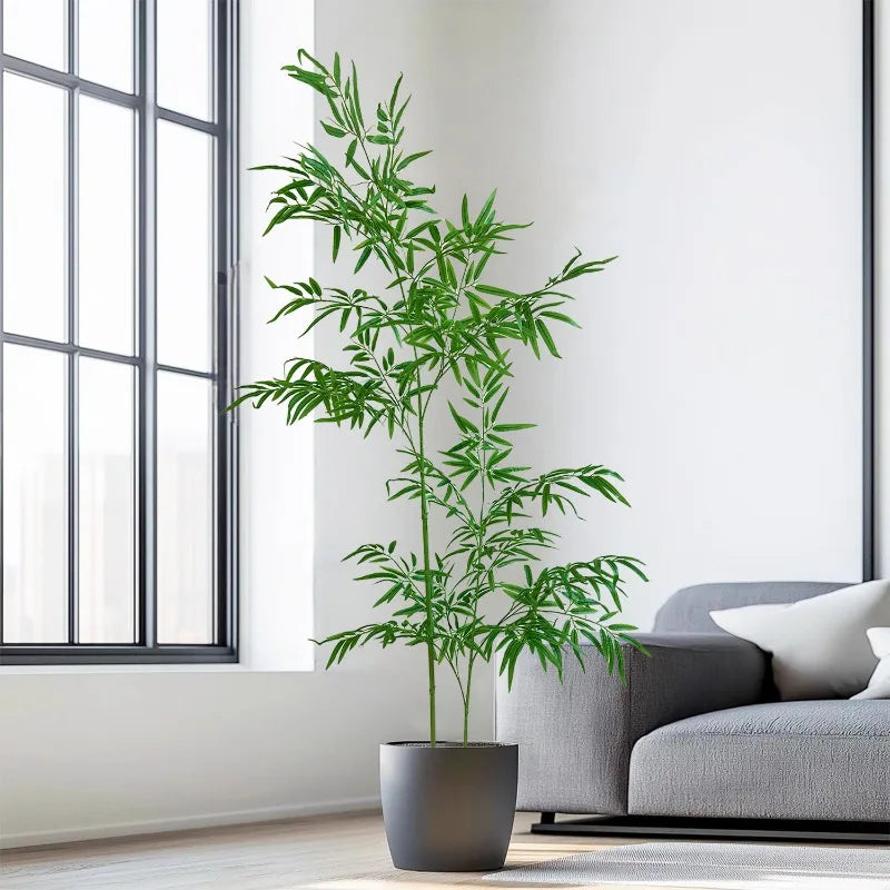 Bambù Artificiale da Pavimento Rimovibile con Altezza Regolabile 140 230 Cm Verde Elegante per Casa Hotel e Giardino