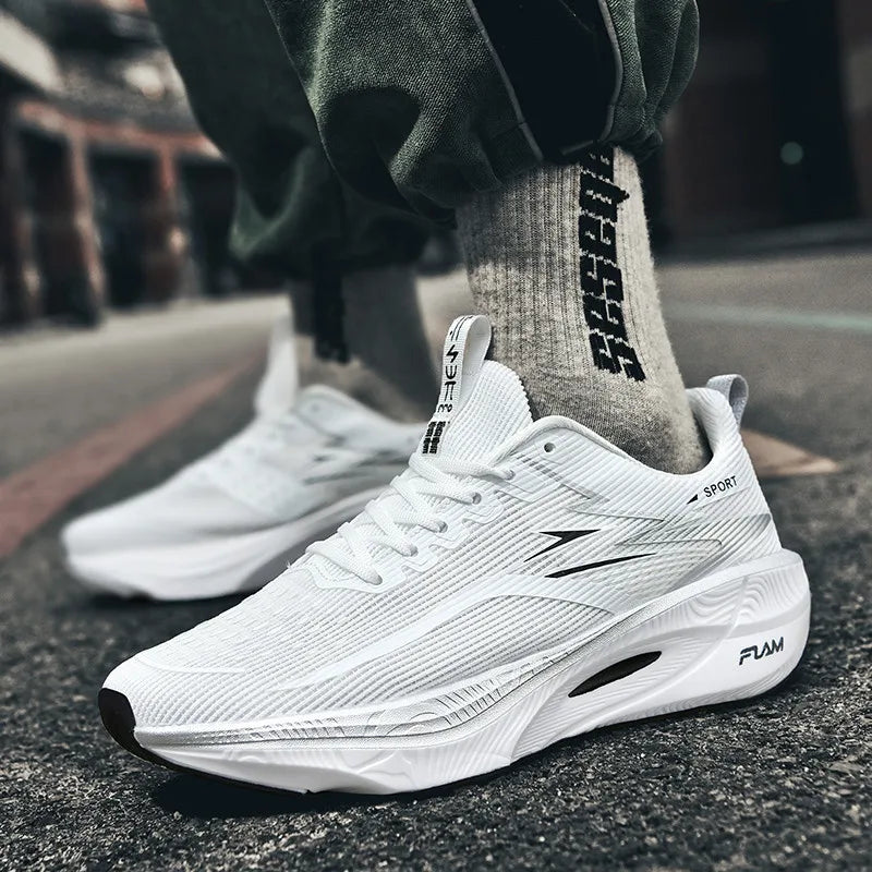 Scarpe Da Corsa Uomo Sneakers Antiscivolo Ammortizzate Con Piastra In Carbonio Per Allenamento E Tennis In Mesh 2026