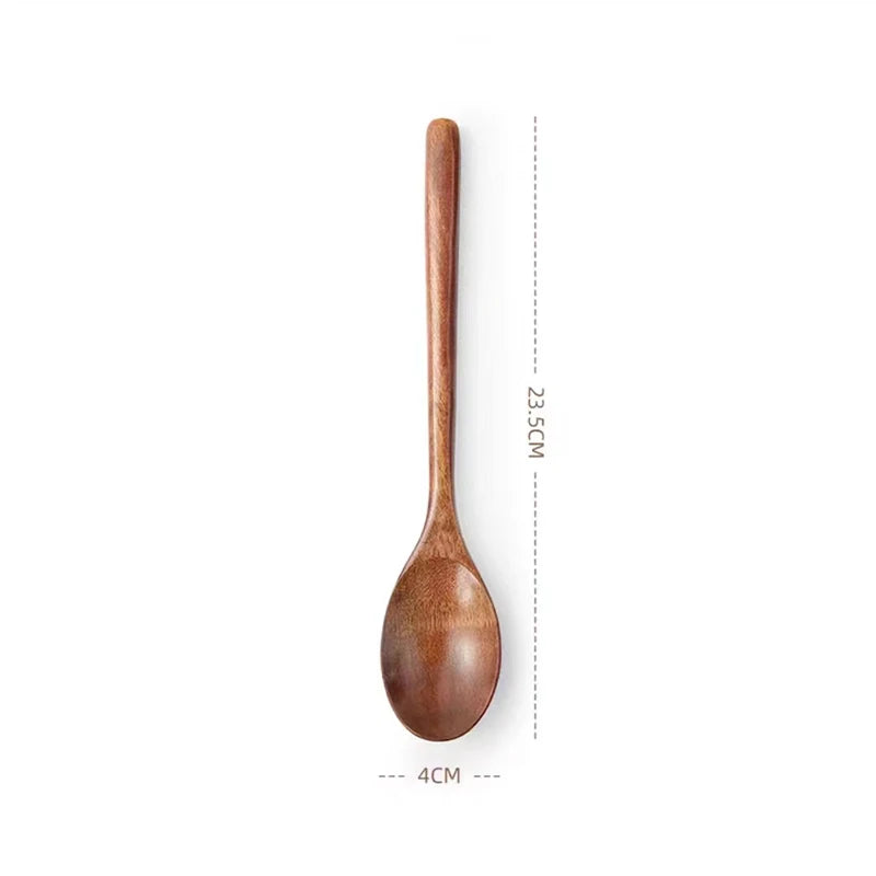 Set Da 2 Cucchiai In Legno Per Zuppe Porridge Cereali E Dessert Utensili Da Cucina Eco Friendly Ergonomici