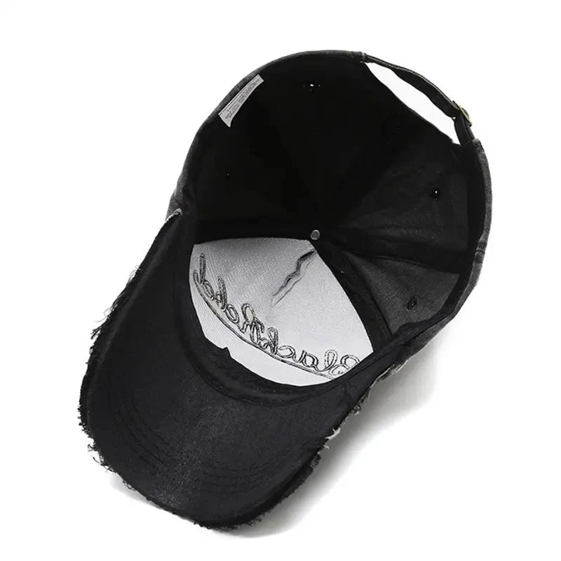 Berretto Baseball Unisex Cotone Lavato Ricamo Testa di Mucca e Lettera Vintage Protezione Solare Uomo Donna