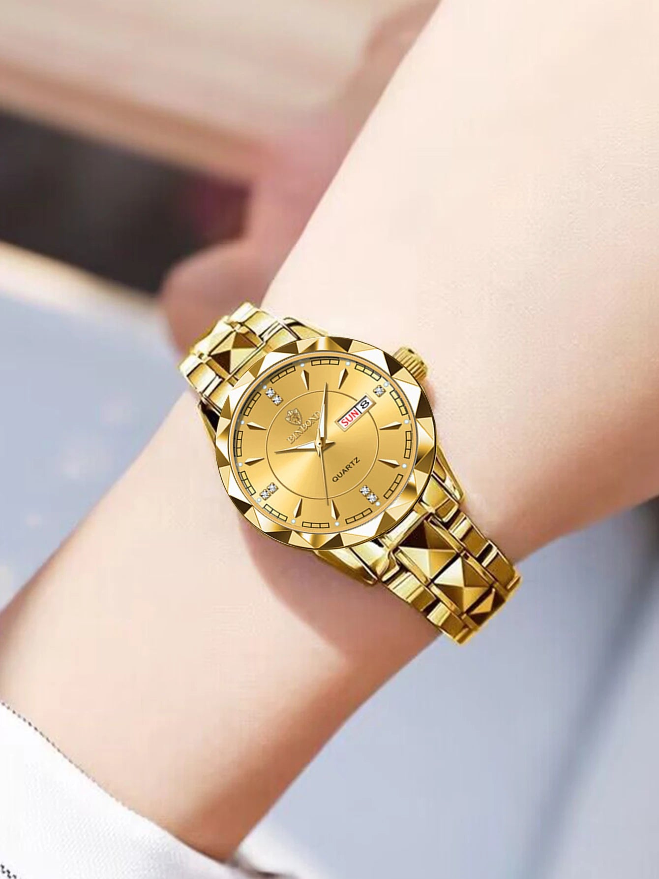 Orologio Da Donna BinBong Quarzo Di Lusso In Acciaio Inossidabile Data Luminosa Impermeabile Regalo Per Fidanzata