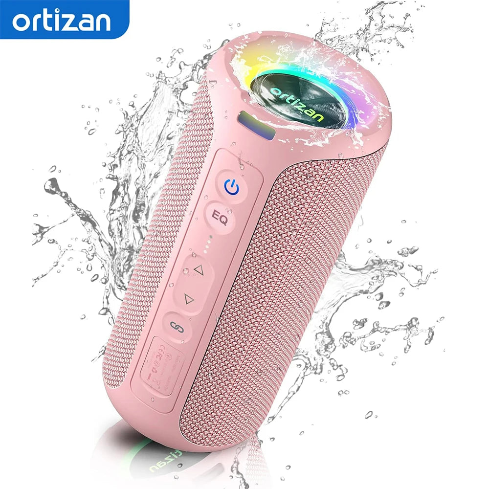 Ortizan X8 Pro Altoparlante Bluetooth Portatile 40 W Suono Stereo Impermeabile IPX7 Bassi Deep Luci RGB 30 Ore 3 EQ