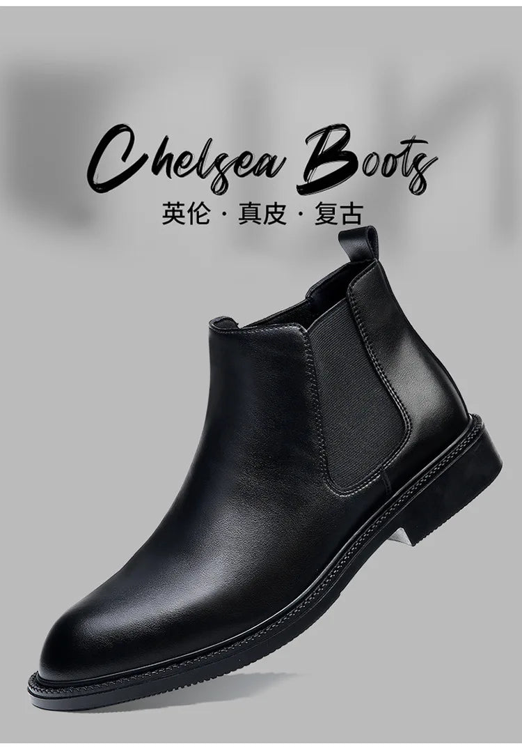 Stivaletti Chelsea In Pelle Da Uomo Di Lusso Fatti A Mano Slip On Per Abito Formale E Casual