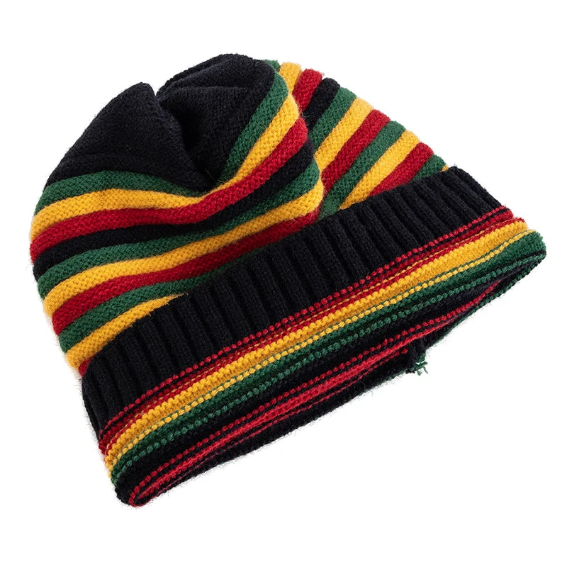 Nuovi Cappelli Invernali Slouchy da Donna per Tenere al Caldo Berretto Lavorato a Maglia a Righe Design