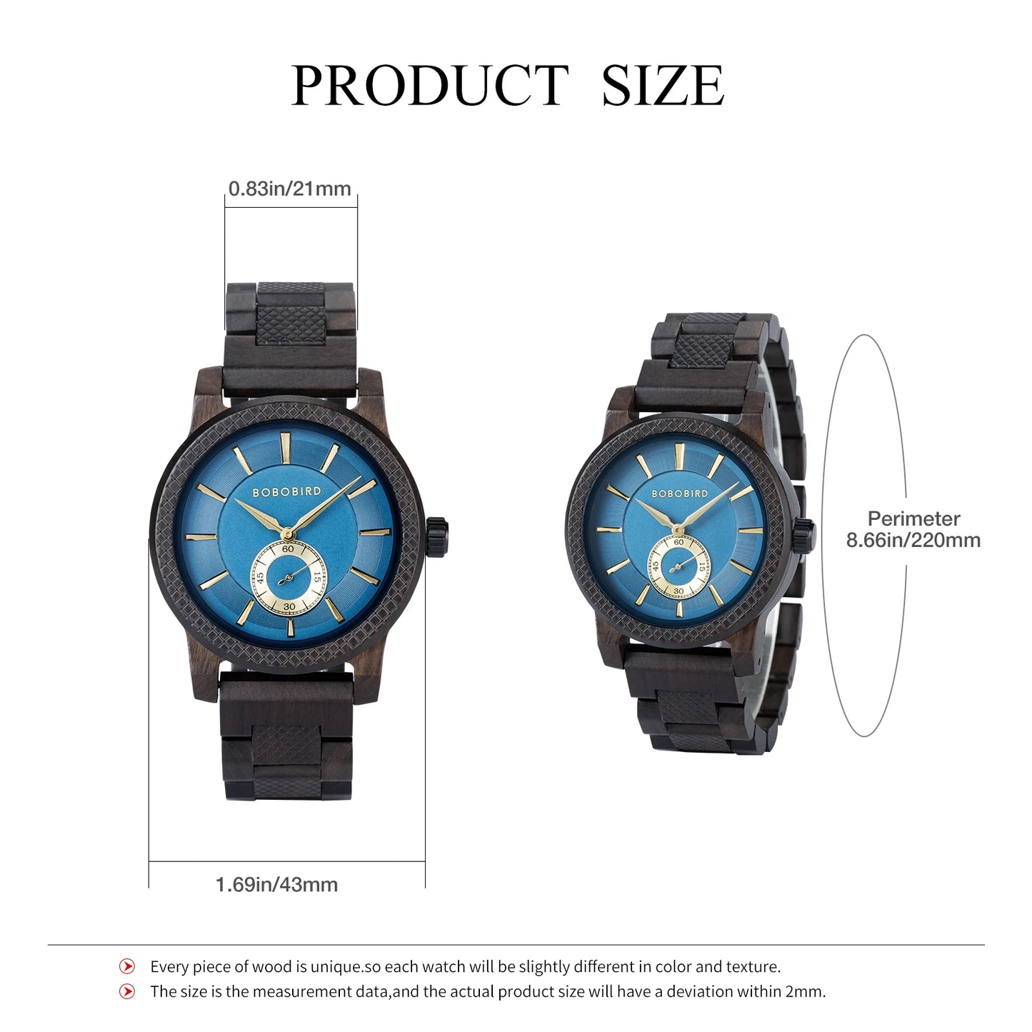 BOBOBIRD Orologio In Legno Da Uomo Personalizzato Nome Testo Sulla Custodia Posteriore Orologio Quarzo Scatola Regalo