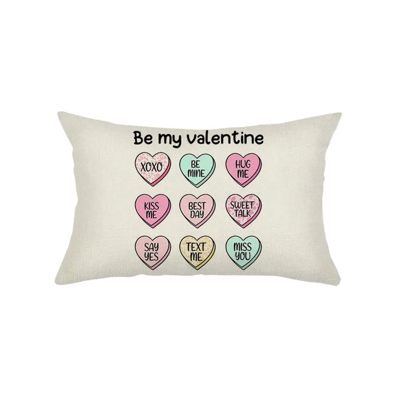 Vikama Fodera Per Cuscino Reversibile San Valentino Con Stampa A Cuore Per Soggiorno Divano Letto Decorazione Della Casa