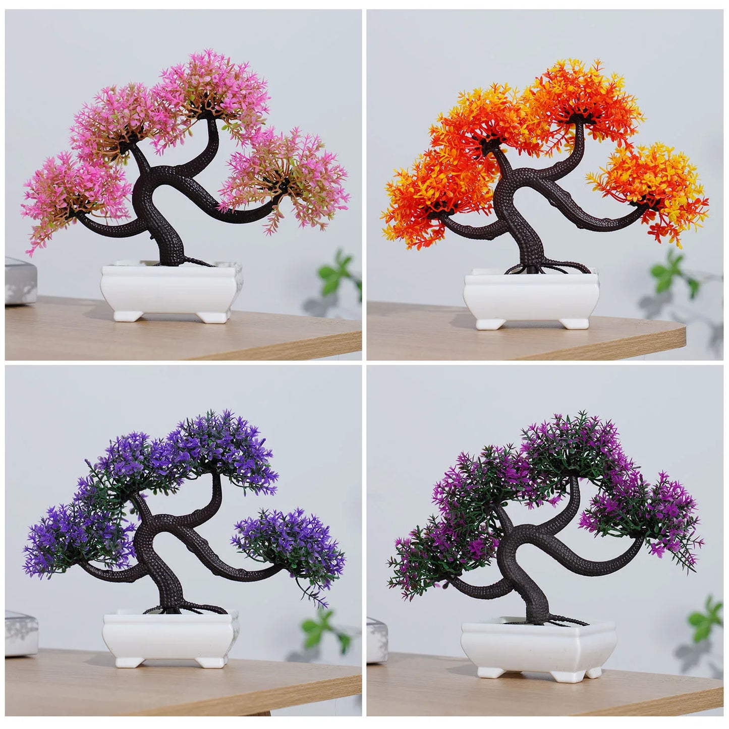 Piante Artificiali Bonsai Piccolo in Vaso Decorazioni per Casa Hotel Giardino Tavolo Fiore Finto